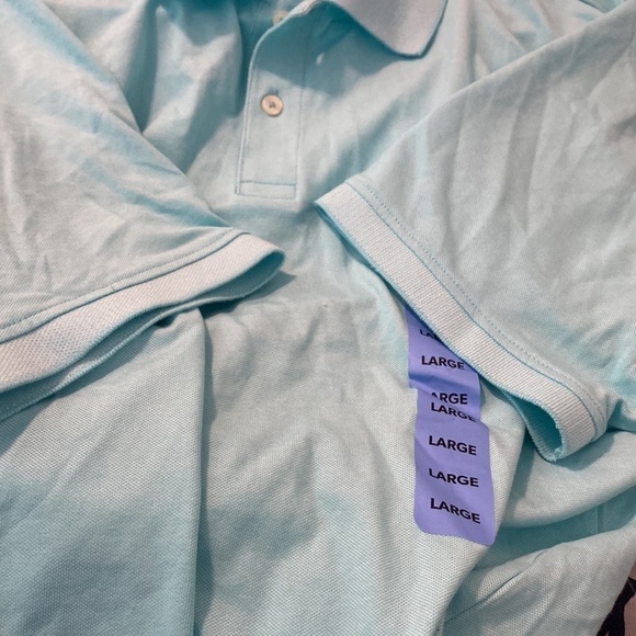 MEMBERS Mark Pique polo 2 button nwt shirt large - Picture 7 of 8